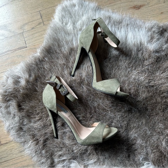 Daisy Street Heeled Sandal - Khaki Green - Western Buckle - US 10 (UK 8) - Picture 2 of 5